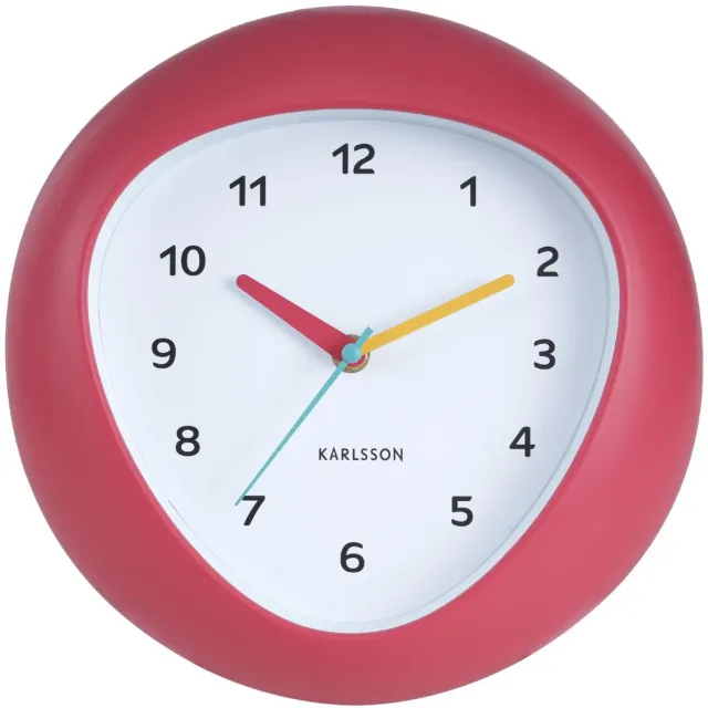Karlsson Wandklok Funky Vibes - Scarlet rood - 4.4x25.5x25.5cm - Wandklok Scandinavisch