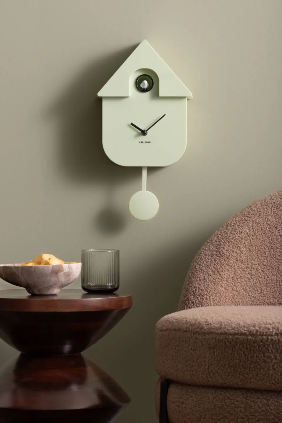 Karlsson Modern Cuckoo koekoeksklok zachtgroen, foto 3
