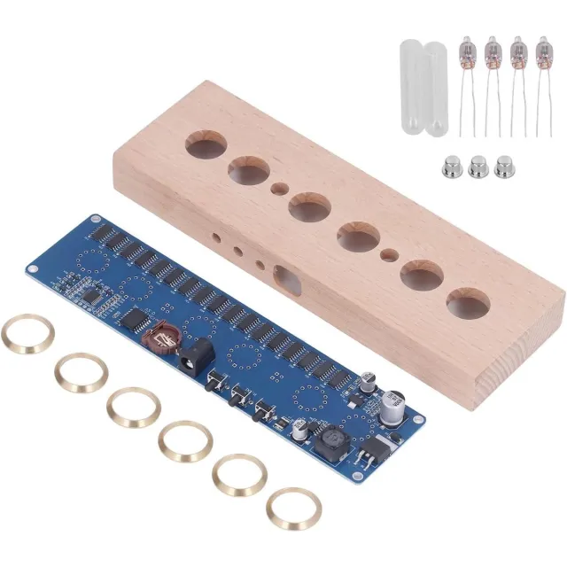 Cosensi Nixie Tube Klok Assemblage Kit - Vintage Doe-het-zelf Uurwerk met Multi Kleuren - Retro Home Decor - 24 Uur IN14 Buis Klok.