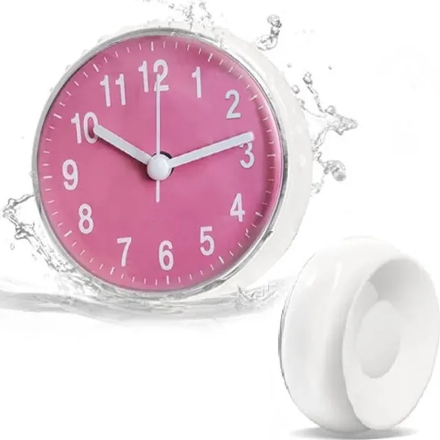 Missan Online Badkamerklok - Badkamer Klok Waterdicht - Keukenklok - Badkamer klok - Keuken klokje - Wandklok Rood