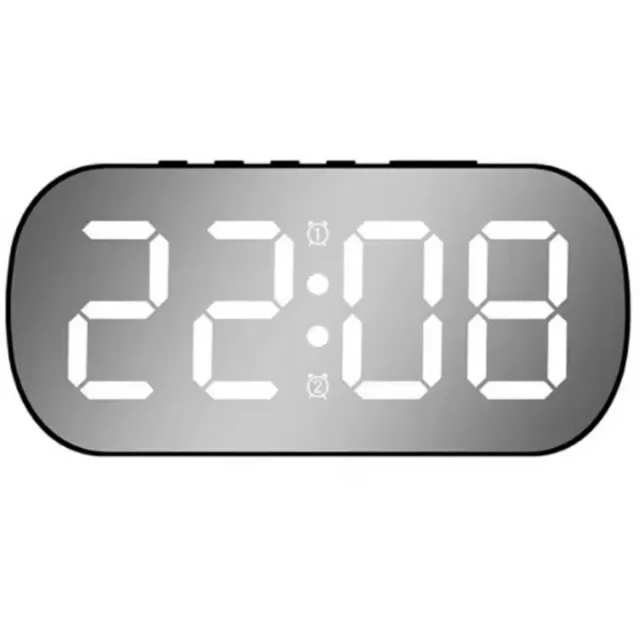 rimmo LED Digitale Elektronische Wekker met Helder Display en Alarmfunctie – Eenvoudige Desktop Tafelklok voor Slaapkamer, Woonkamer en Kantoor – Moderne Digitale Alarmklok als Interieur Decoratie en Praktische Tijdweergave-ZWART/WIT