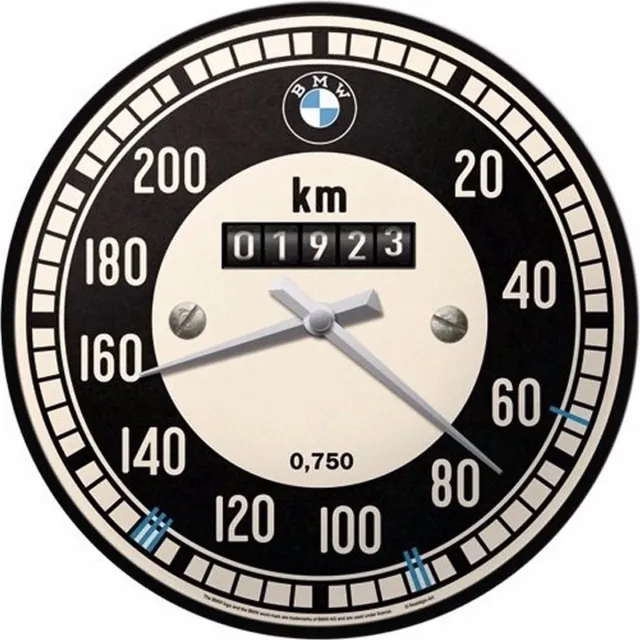 BMW Wandklok - tachymeter - metaal - 31 cm - rond - klok - automerk - auto liefhebber Multi colour