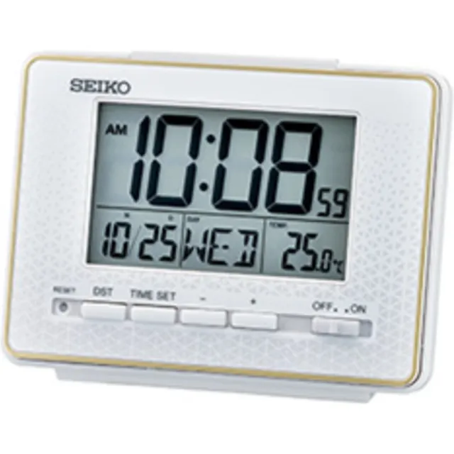 Seiko (reis)wekker Seiko Wekker QHL096W | Wekker voor het bureau, huishouden, analoge wekker stijl Wit