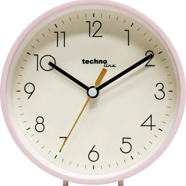 Technoline Model H PINK - Wandklok - Tafelklok - Analoog - Quartz - Rond - Kunststof - Roze