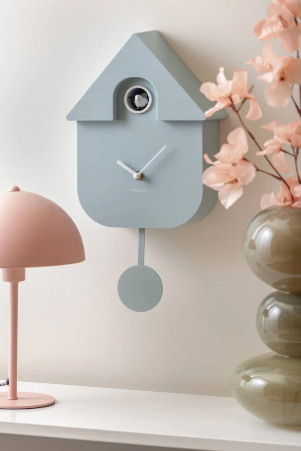 Karlsson Modern Cuckoo koekoeksklok zachtblauw, foto 6