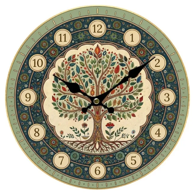 Signes Grimalt levensboom wandklok multicolour Groen