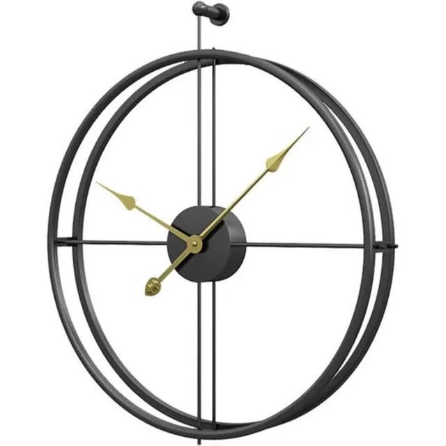 SensaHome Minimalistische Wandklok - Stille Design Klok - Compact en Elegant - 52x59cm - 1,8 kg - Metaal - Zwart