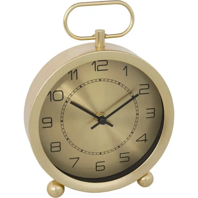 Atmosphera Tafelklok Dorado - Moderne look - goud - Dia 15 cm - glas/metaal