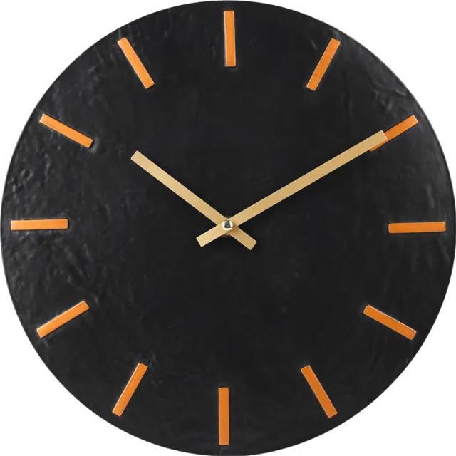 SensaHome Wandklok Paris - Moderne Industriële Klok Rond - Minimalistisch Design- Ø30cm - Zwart