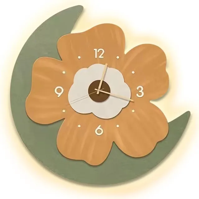 DailySupplies® Klok - Wandklok Modern - Klokken - Industrieel - Groen met Oranje