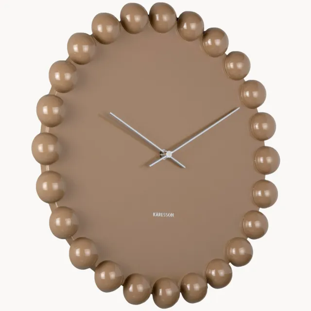 Karlsson Wandklok Cadiz Dotty Lichtbruin