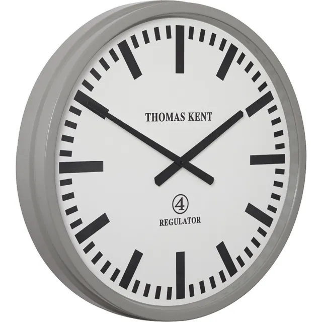 Thomas Kent Wandklok Regulator 54 Cm Staal Wit/grijs
