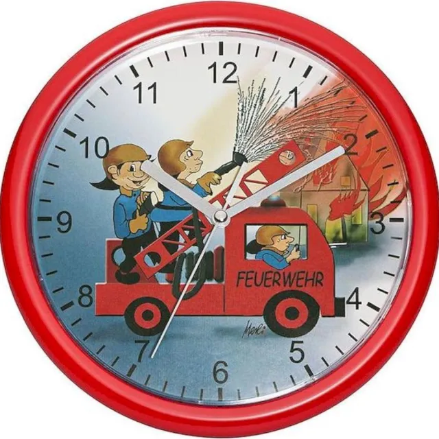 EUROTIME Kinder-Wandklok Eurotime - 80025 Rood