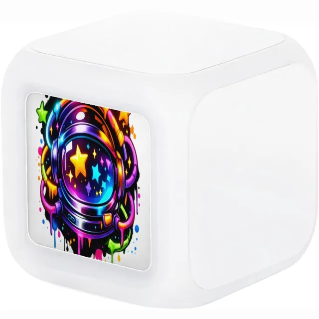 Mr Cadeautjes Digitale wekker - design Glow-tech drinkdesign voor jongeren | cadeau Wit
