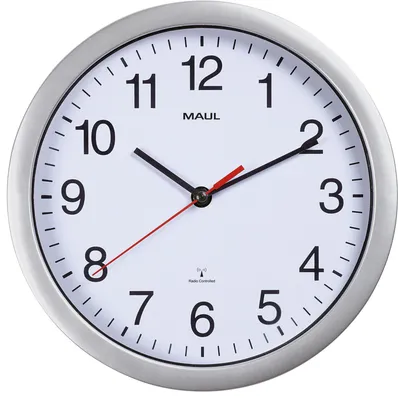 Maul MAULrun wandklok zilver wit