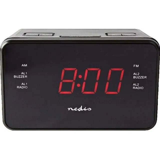 Nedis CLAR002BK wekkerradio zwart