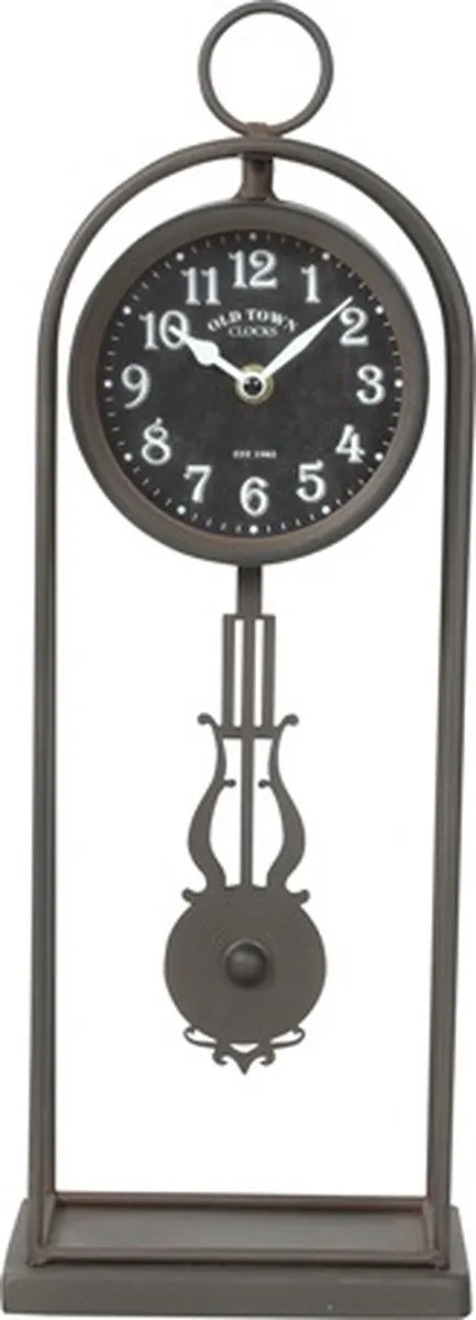 Countryfield Tafelklok Tiktox metaal L12B17H46,5CM zwart/zwart