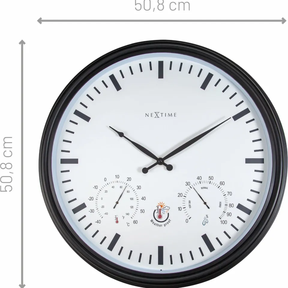 Nextime Weerstation - Wandklok - Weerbestendig - 50,5 cm en Zonnebloem, foto 3