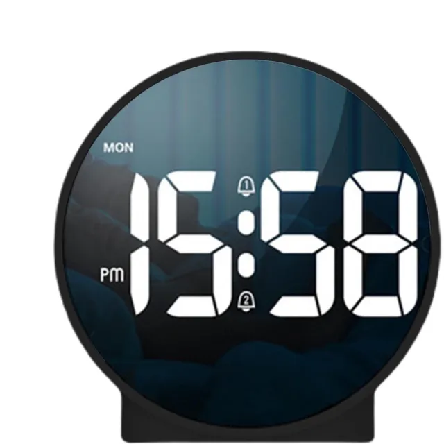 longziming Digitale Wekker – Digitale Wekker voor de Slaapkamer – Digitale LED-Wekker – Stille werking – Helder LED Display – Alarm Instelbaar – Stijlvol en Praktisch – Zwart