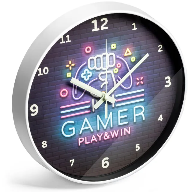 G***-M Gamer wandklok - glow in the dark Multi-kleur