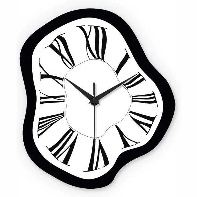 Mura Logistiek Mura Klok - Wandklok - Muurklok - Wall Clock - Geruisloos Kwartsuurwerk - Diameter 35cm - Stil - AA Batterijen - Zwart / Wit