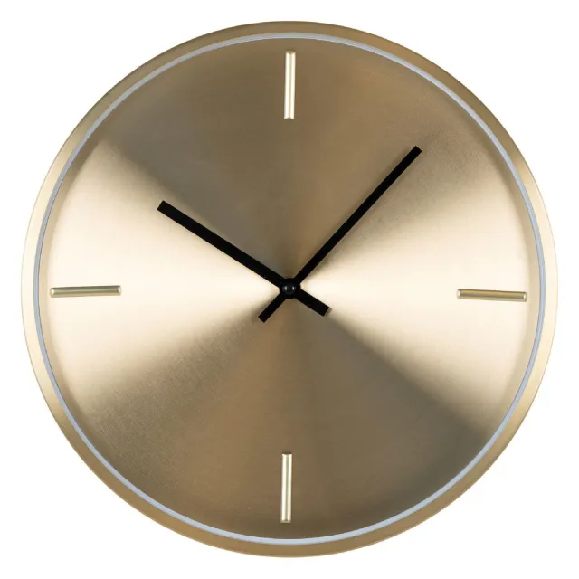 Nest of Nora Wandklok geruisloos 30 cm - Aluminium - Goud