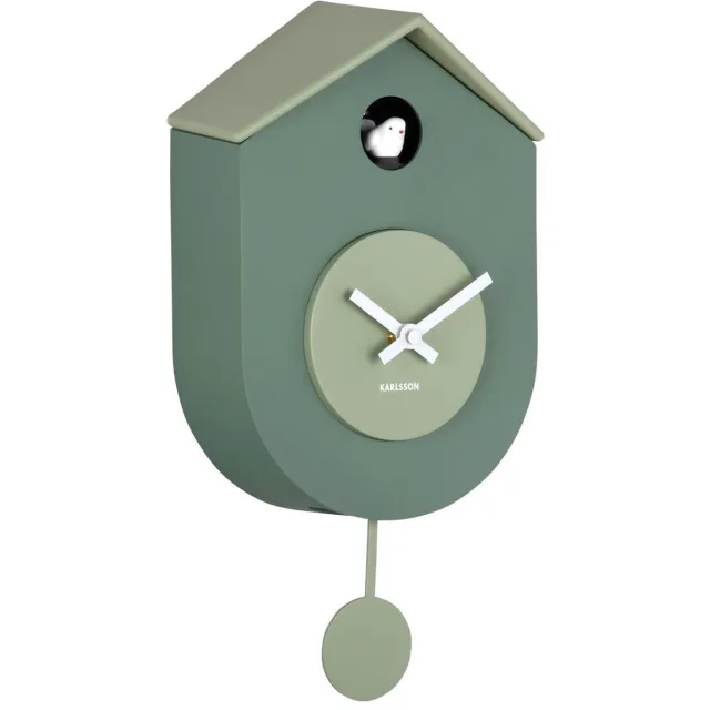 Karlsson Wandklok Grato Cuckoo - Jadegroen - 9.2x17.5x33.2cm - Wandklok Scandinavisch