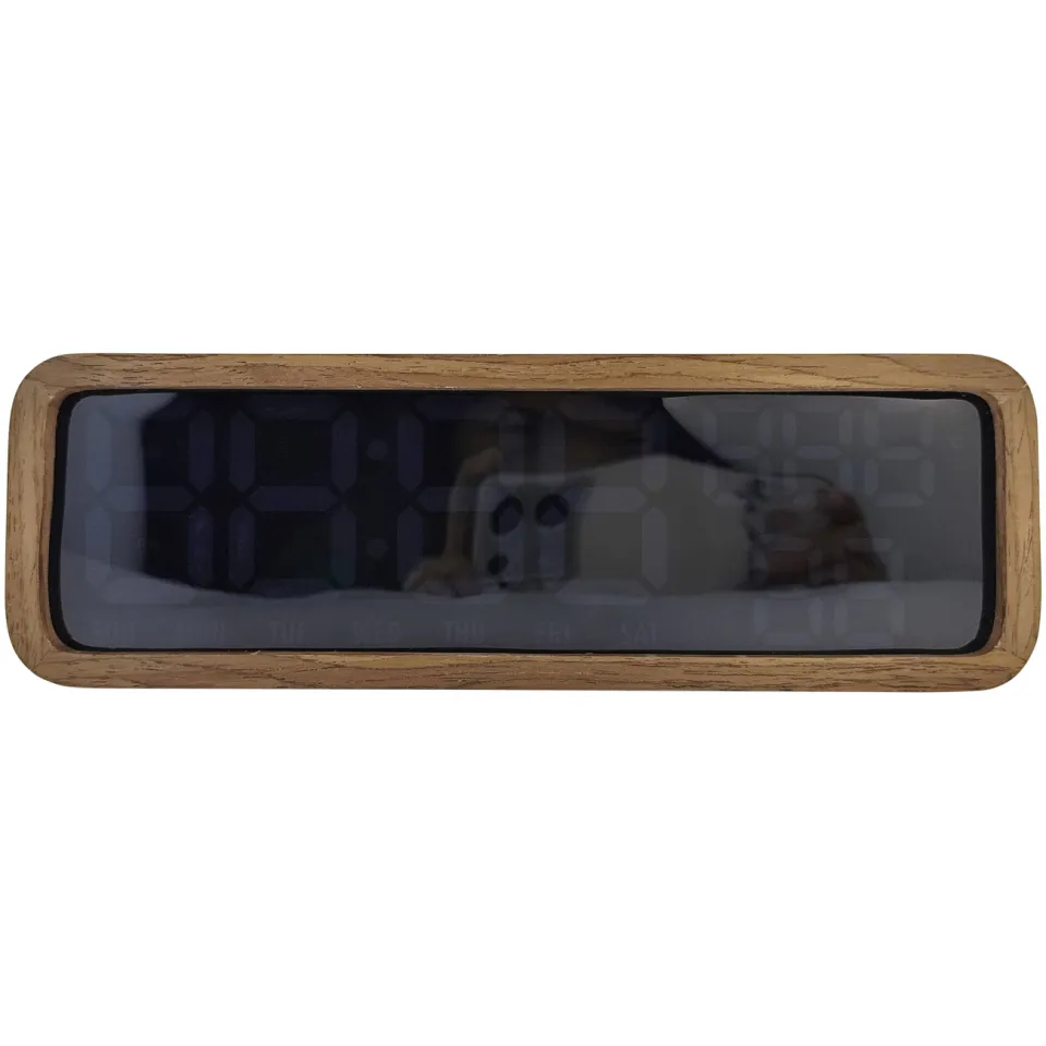 Karlsson Madera wekker donker hout, foto 3