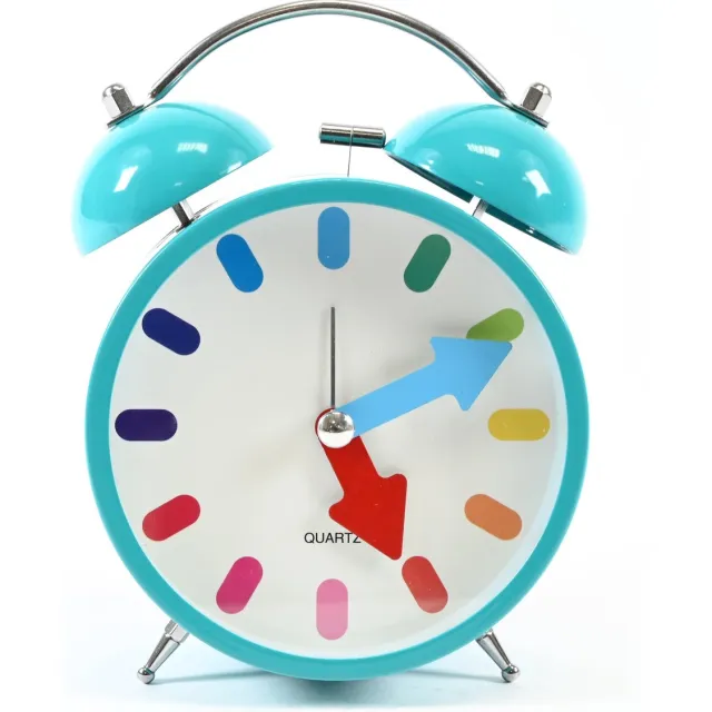 MIDEX Vrolijke Kinderwekker met Kleurrijk Wijzerplaat - Luid Alarm blauw