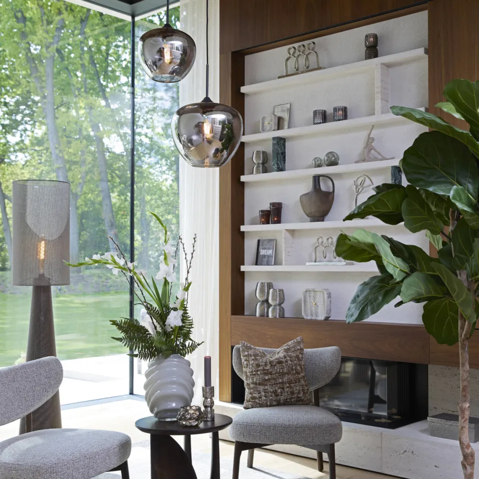 Light & Living Pablia tafelklok zandgrijs, foto 3