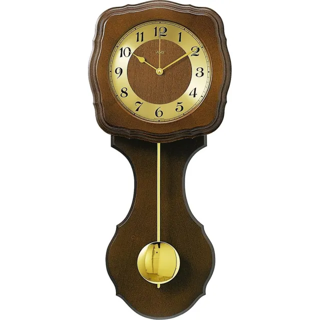 AMS 5162/1 - Wandklok met slinger - Hout bruin