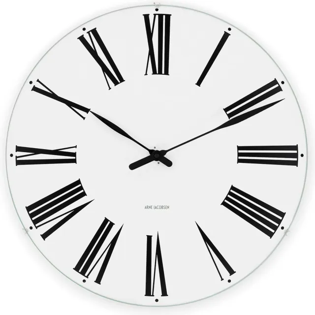 Arne Jacobsen Roman Wall Clock 43642 - Klok - Wandklok - Ø 29 cm Aluminium