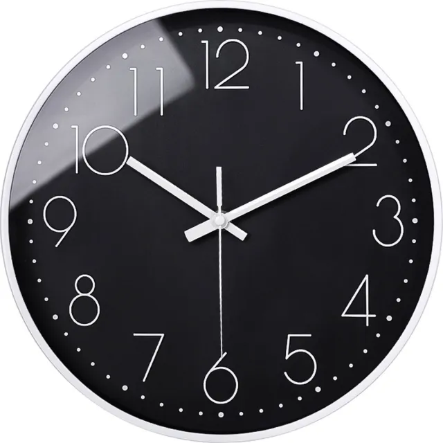 UDUTCH Klok zwart 30 cm - Wandklok - Muurklok - Stil uurwerk - Klok