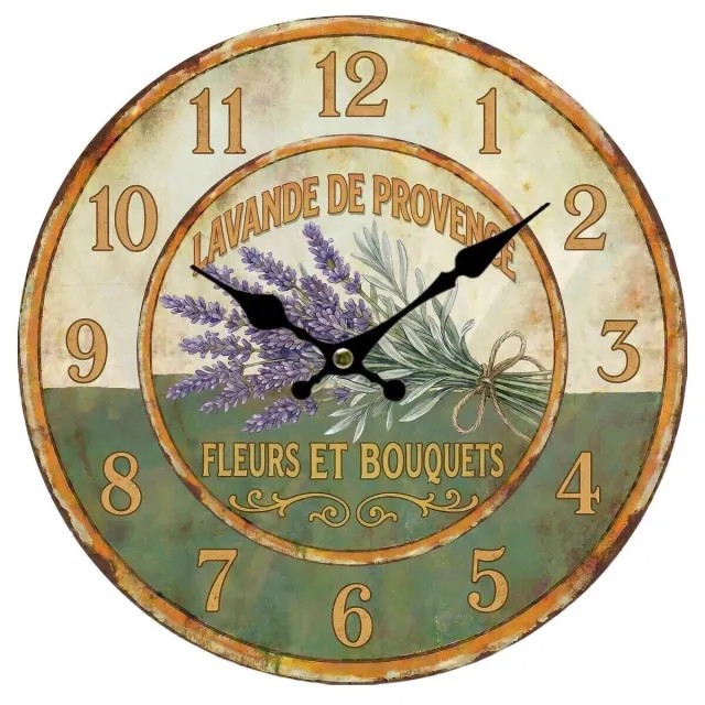 Signes Grimalt wandklok Lavendel Provence Vintage beige