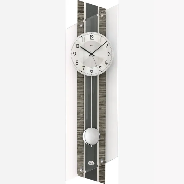 AMS Wandklokken radiogestuurd AMS - 5300 Antracite