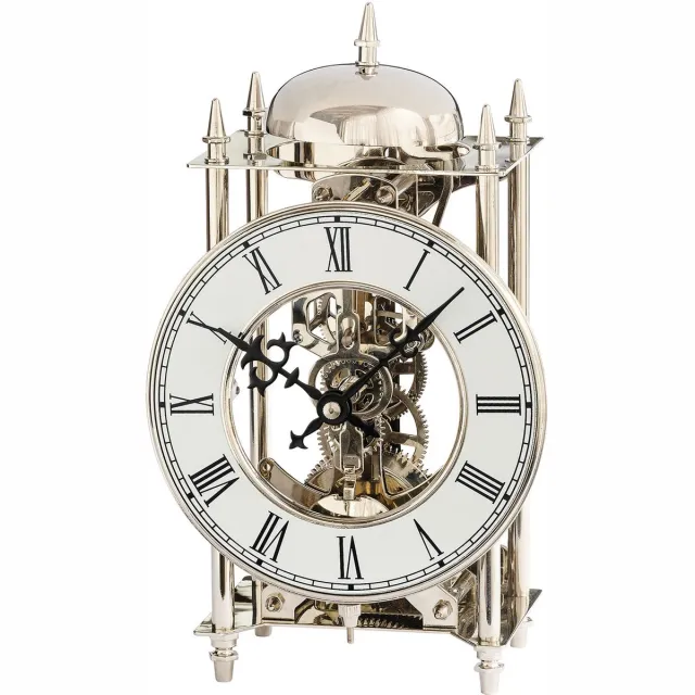 AMS Mechanische stijl klok AMS - 1184 Tafelklok Zilverkleurig