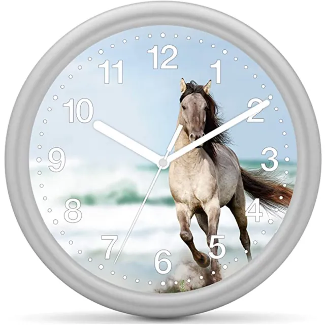 EUROTIME Kinderklok paard - Paard op het strand Leer