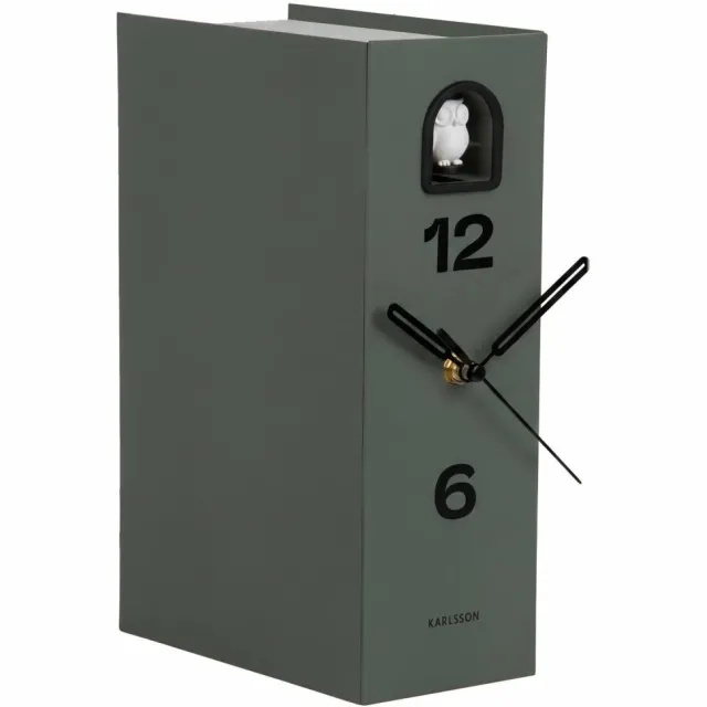 Karlsson Book Owl tafelklok jungle groen