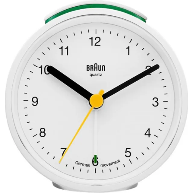 Braun BC12W - Wekker - Analoog - Stil uurwerk - Wit Zwart