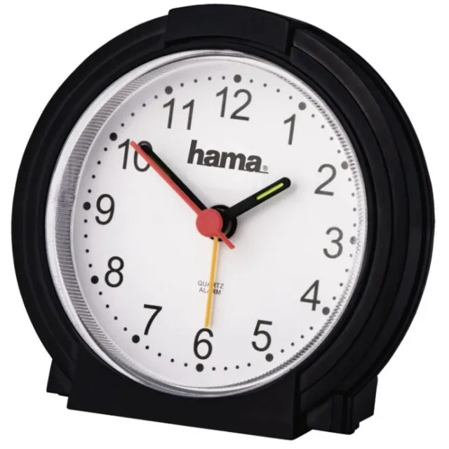 Hama wekker- Classic - Geluidsarm- zwart/wit