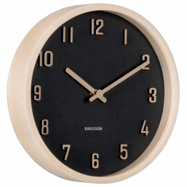 Karlsson Wandklok Nervadura - Lichtbruin - Ø22cm - Wandklok Modern
