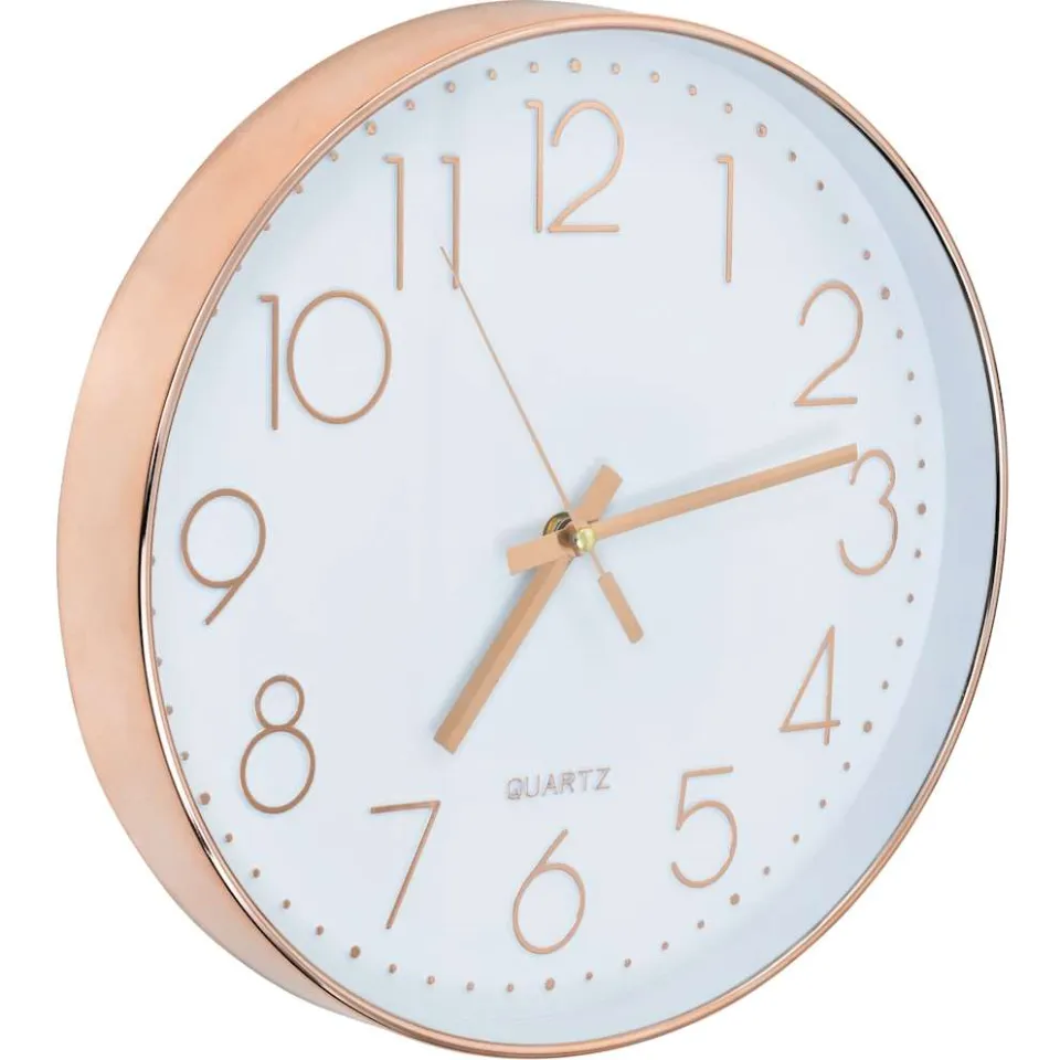 vidaXL Wandklok 30 cm roségoud Wit