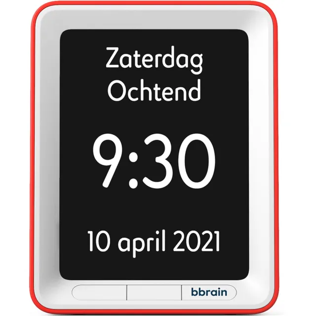 BBrain Sprekende Kalenderklok | Gesproken herinneringen | Natuurlijke stem | Zelf herinneringen inspreken | Medicatie alarm - Blauw