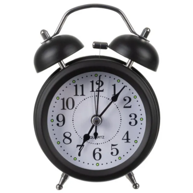 IZOXIS Retro Wekker – Met Luid Alarm en Klassiek Design Zwart