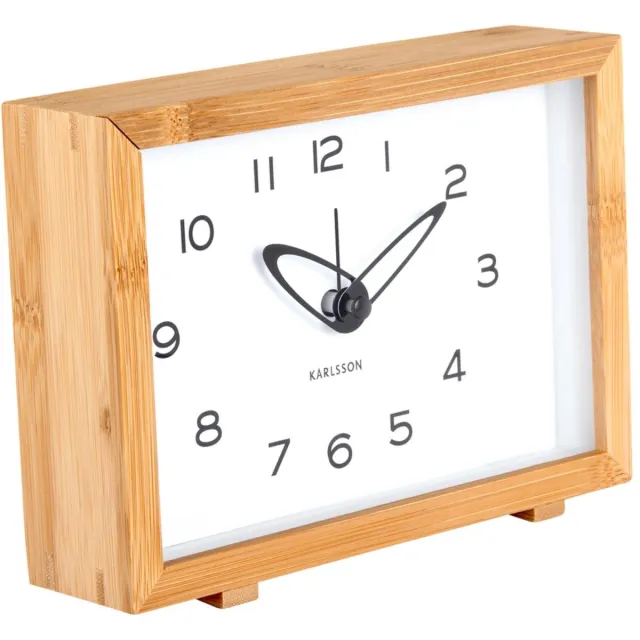 Karlsson Wekker Tipico - Wit - 19x19x13.8cm - Modern - Wekker voor slaapkamer - Wekkers
