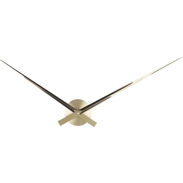 Karlsson Wandklok Little Big Time - Alu verguld - Ø77,5cm - Scandinavisch goudkleurig