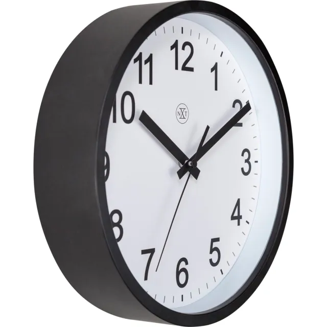 NeXtime nXt Robust – Wandklok – 25,5 cm - Plastic - Zwart/Wit