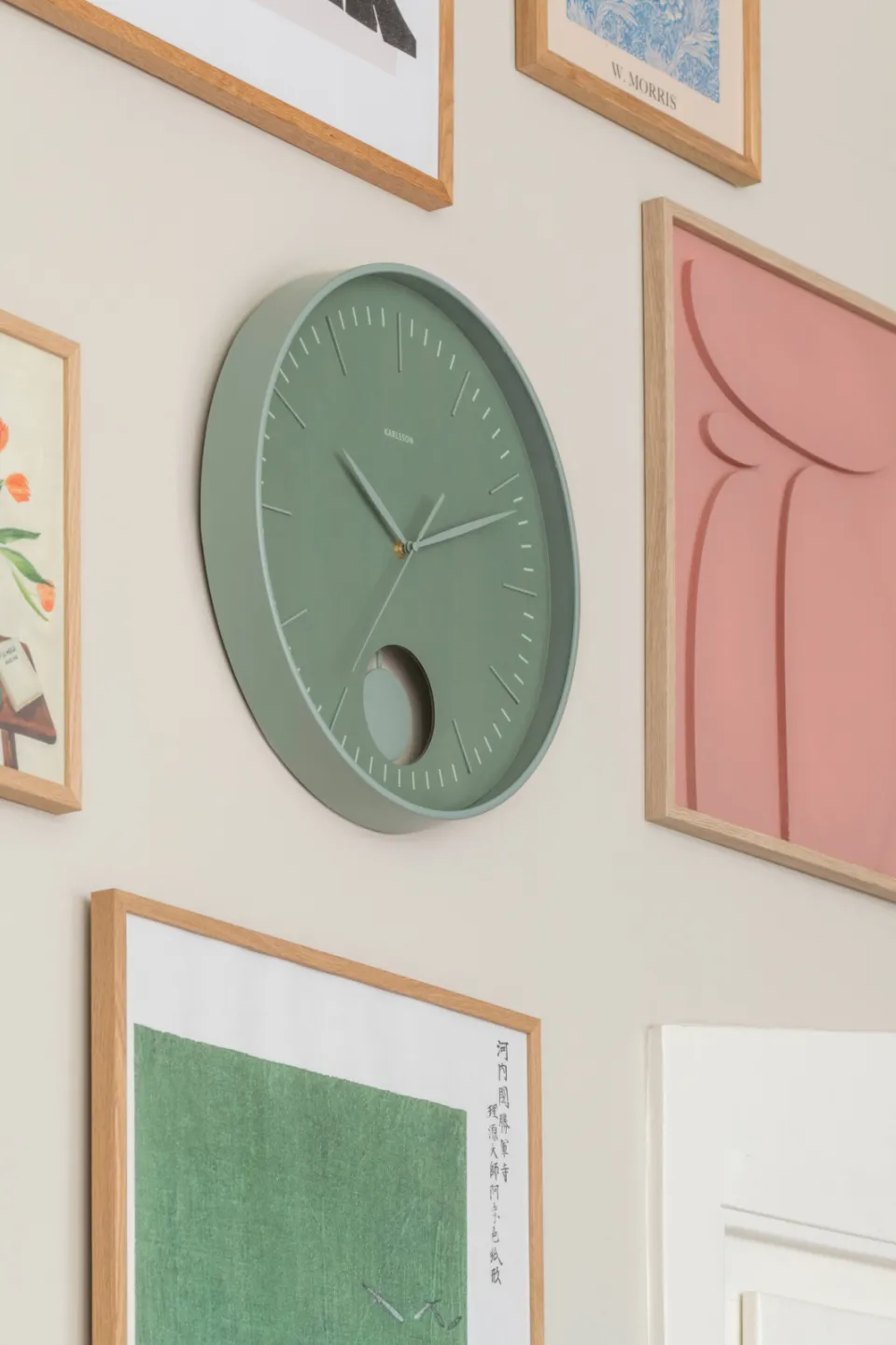 Karlsson Grato Pendulum wandklok jungle groen, foto 6