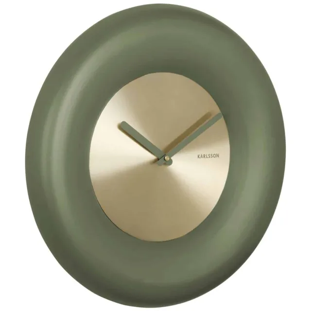 Karlsson Wandklok Cadiz Wheeler - Groen - 40x40x5.3cm - Wandklok Scandinavisch