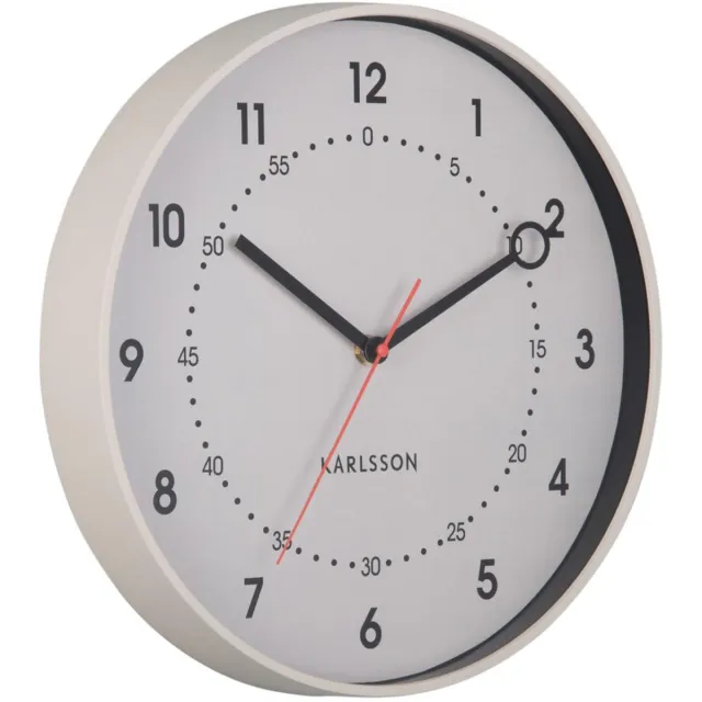 Karlsson Wandklok Fresco - Grijs - 31.5x31.5x31.5cm - Wandklok Modern